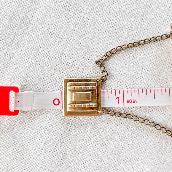 Vintage Hadley Gold-Tone Tie Bar Clip w/ Chain - Men's Formalwear - Picture 9 of 9